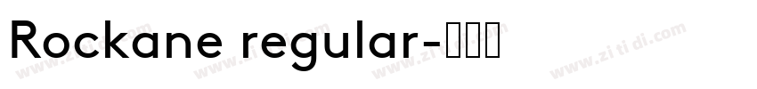Rockane regular字体转换
